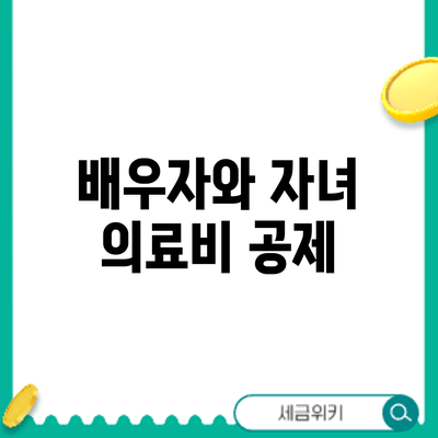 배우자와 자녀 의료비 공제