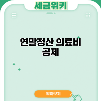 연말정산 의료비 공제