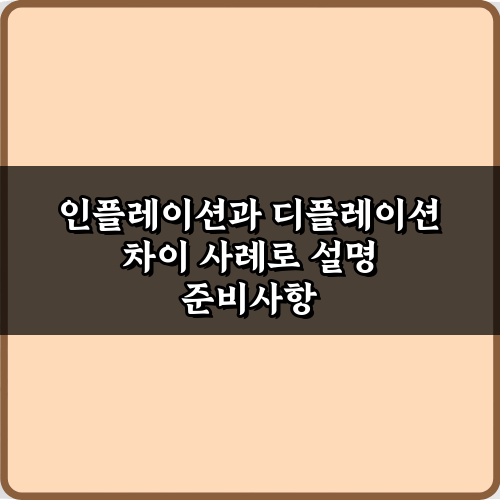 인플레이션과 디플레이션 차이 사례로 설명: 3가지 핵심