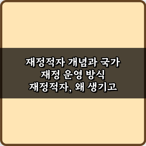 재정적자 개념과 국가 재정 운영 방식: 7가지 핵심 총정리