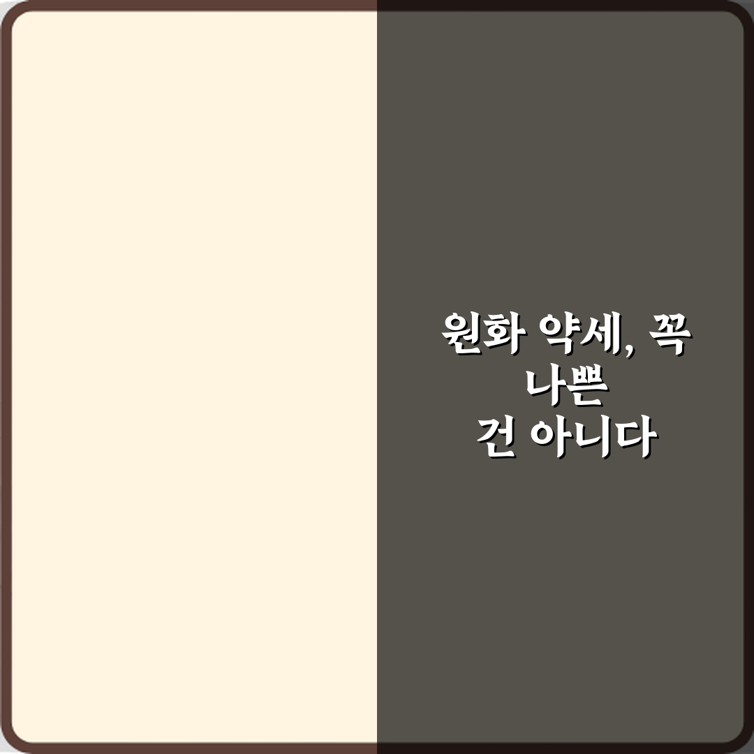 원화 약세면 우리나라 경제에 무조건 안 좋은가요 체험기, 직접 겪어보니