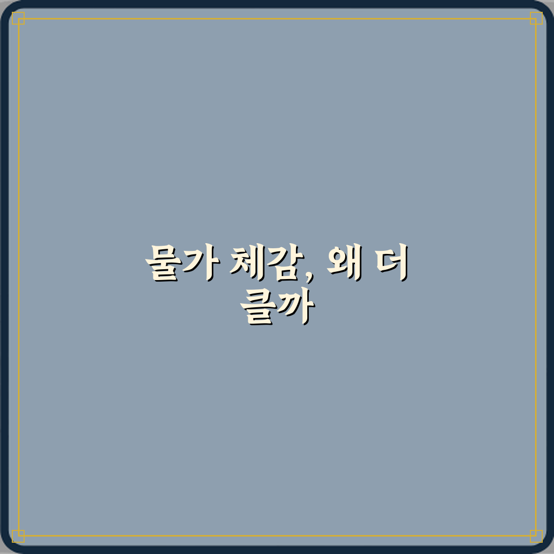 물가 오른다는데 왜 내 체감은 더 심한지 이유 체험기, 직접 살아보니 느낀 점